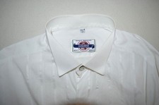 Edel Hemd von GOLDRESS schneeweiß Streifen Manschettenknöpfe, Gr. XL 42