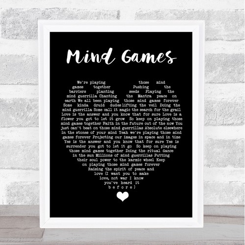 Mind games black heart zitat - games,