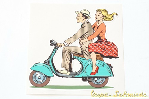 Aufkleber vespa pärchen - pärchen",