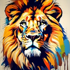 Löwe Lion Modern Art
