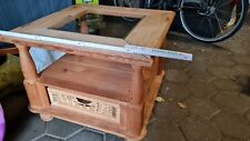 stubentisch holz mit Glasplatte und Einschub