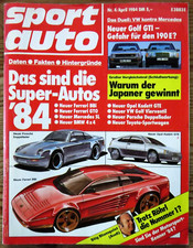 Sport Auto 04/84 Motorsport-Nachwuchs,Renn-Karts,Mercedes 190 E geg. VW Golf GTI