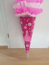 Schultüte Prinzessin =   Rosa/Weiß NEU!!! Handarbeit