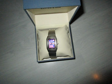 Schöne Damen Digital und Analoguhr Nickel frei mit Faltschließe