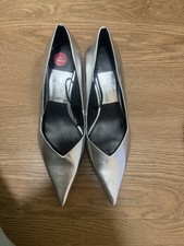 ZARA Silberne Spitze Pumps
