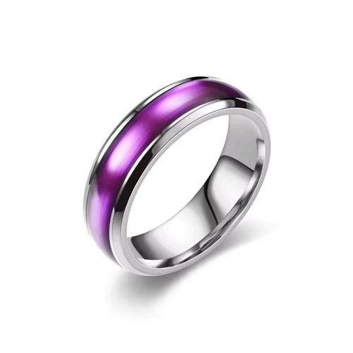 Ring silber lila pink - ring, grün