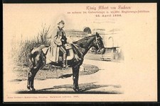 Ansichtskarte König Albert von Sachsen an seinem 70. Geburtstage, 1898 