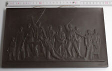 Große Porzellan Plakette 28 cm Mahnmal Gedenkstätte Buchenwald Böttger Steinzeug