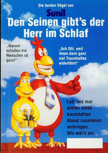 Werbekarte sunil den seinen - werbekarte,