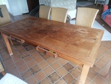 gebrauchter Mexico Esstisch 200x77x100 cm mit 8 Stühlen