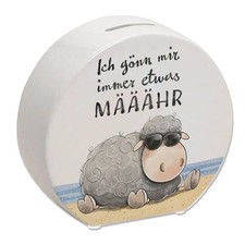 Schaf Spardose mit Spruch Ich