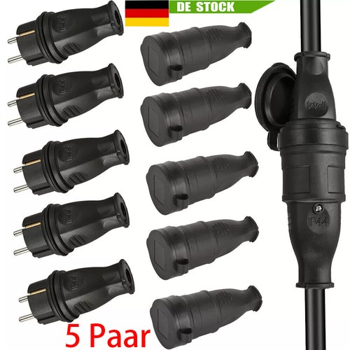 Schuko kupplung vollgummi - schuko,