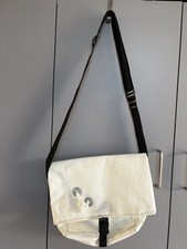 Segeltuch-Tasche zum umhängen, weiß, ca. 30x30x10cm echtes Segel!