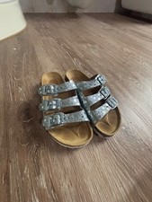 Kinderschuhe Schlappen Silber Glitzer von Superfit Gr. 31