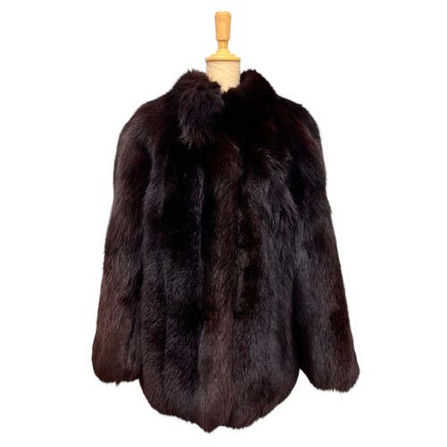 Silberfuchs echt pelz mantel - silberfuchs,