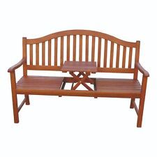 Bank Eukalyptus mit Tisch zum