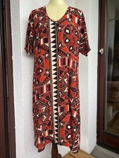 Neu H&M Kleid 34 36 38 Oversize Hängerchen Afrika Kurzarm Geometrische Muster