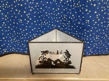 Dreieckiger Lampenschirm aus Glas mit Scherenschnitten Holde Overmann