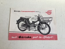Göricke Prospektdoppelseite Transportmoped 311 original 1963 schön selten !