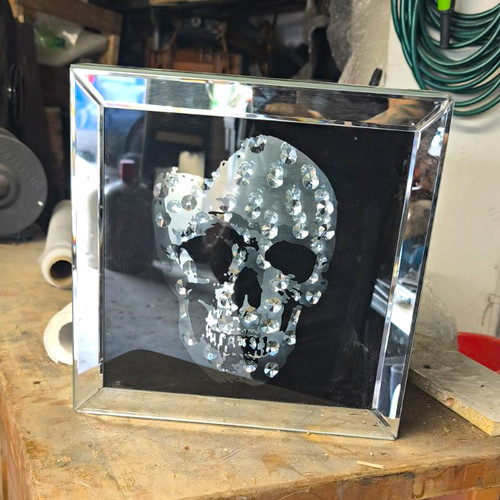 Glas skulptur totenkopf - glas,