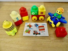 Lego Duplo Primo:  Propeller Flugzeug für Baby, Männchen  Bausteine Wagen Rassel