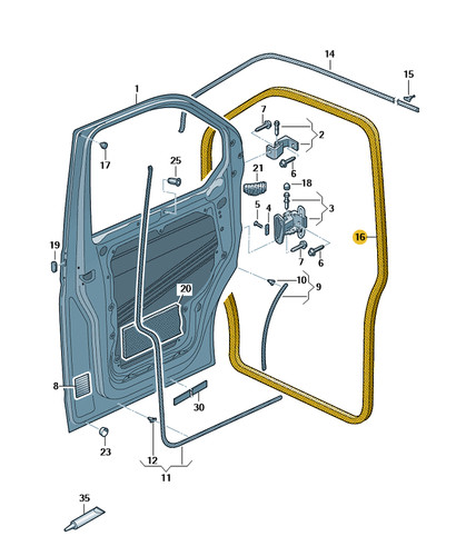 Original t6 türdichtung - original, t5