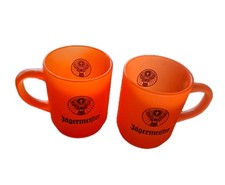 Jägermeister Tassen 2Stück Kaffeebecher orange Milchglas Vintage neuwertig chic