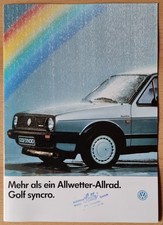 Prospekt VW Golf syncro  -  Ausgabe März 1986