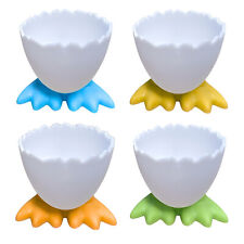Eierbecher SET 4x Eier Halter lustiges Design Ostern Frühstück Tisch Bunt Deko