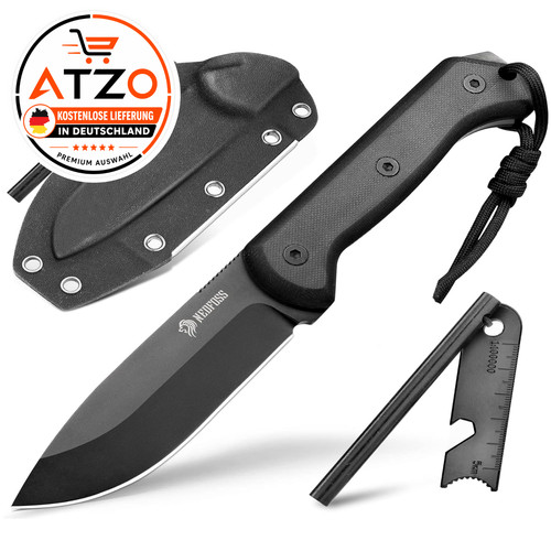 Survivalmesser stahl full - d2,