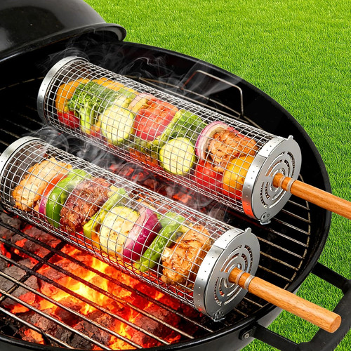 Edelstahl grillkorb set mit - edelstahl,