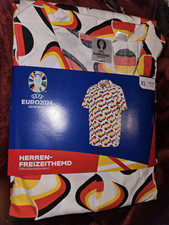 Herren Fußball Freizeit Hemd Deutschland Schwarz Rot Gold 