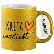Glitzer-Kaffeetasse Kreta
