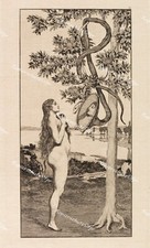 Max Klinger Leipzig Akt Erotik Eva Schlange Spiegel Paradies Apfel Symbolismus