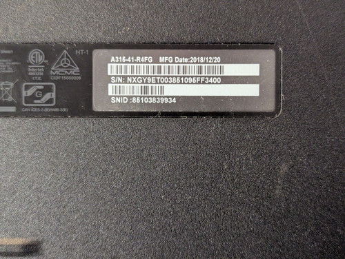 Acer aspire a315 - aspire, r4fg