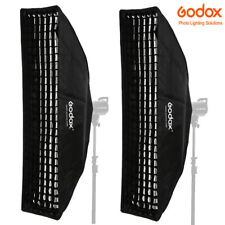 2*Godox 35cm x 160cm Bowens Softbox Softboxen mit Grid  Für Studio Blitze