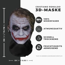 Realistische Joker 3D-Druck Vollgesichtsmaske – Atmungsaktiv, leicht