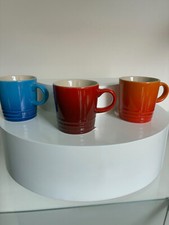 Espresso-Tassen 3-er SET Blau, Ofenrot, Kirschrot von LeCreuset