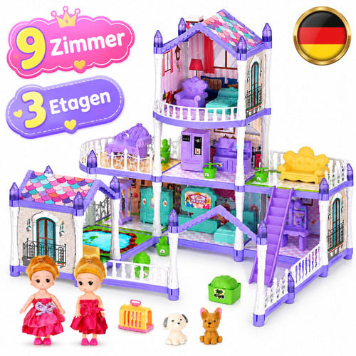 Puppenhaus für mädchen mit - puppenhaus,