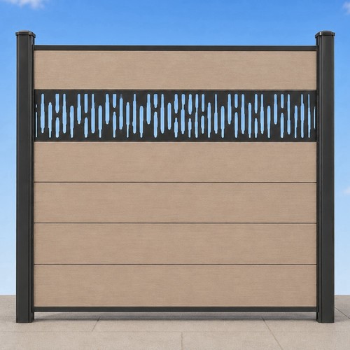 Wpc sichtschutzzaun sand - wpc,
