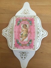 TAUFKARTE alte Stoffkarte 1905 Glückwunschkarte meiner Oma Sammlerstück RARITÄT 