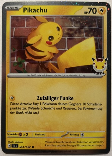 Pokemon pikachu holo - holo, deutsch