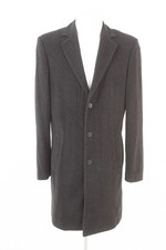 Strellson Mantel Herren Gr. 94 Grau Kaschmir Wolle Mix Cox Kurzmantel Langgröße