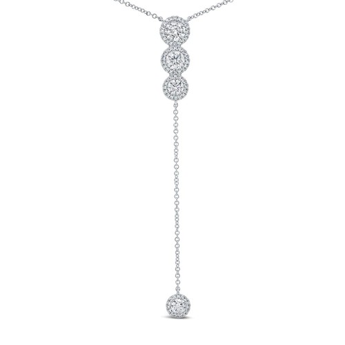Diamant lasso halskette 14k - halskette,
