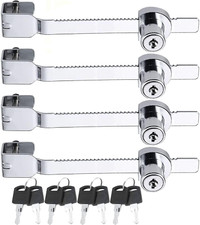 4PCS Terrarium Schloss Mit Schlüssel Gleich, Zahnstangenschloss Vitrinenschloss 