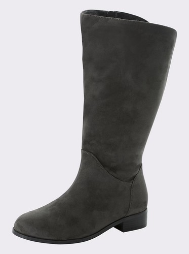 Kunstleder stiefel grau - stiefel,
