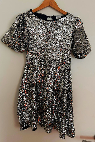 Zara mädchen minikleid silber - zara,
