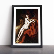 Johannes der Täufer von Caravaggio gerahmte Leinwand Wandbild Kunstdruck Poster Bild