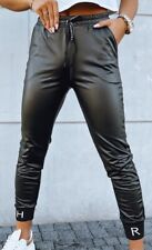 Damen Lederhose PU Neu Damen Cargohose S-XL Damen Hose Damen Glanzhose Leggings