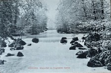 AK München Englischer Garten Wasserfall Eisbach 1910er nach Giessen